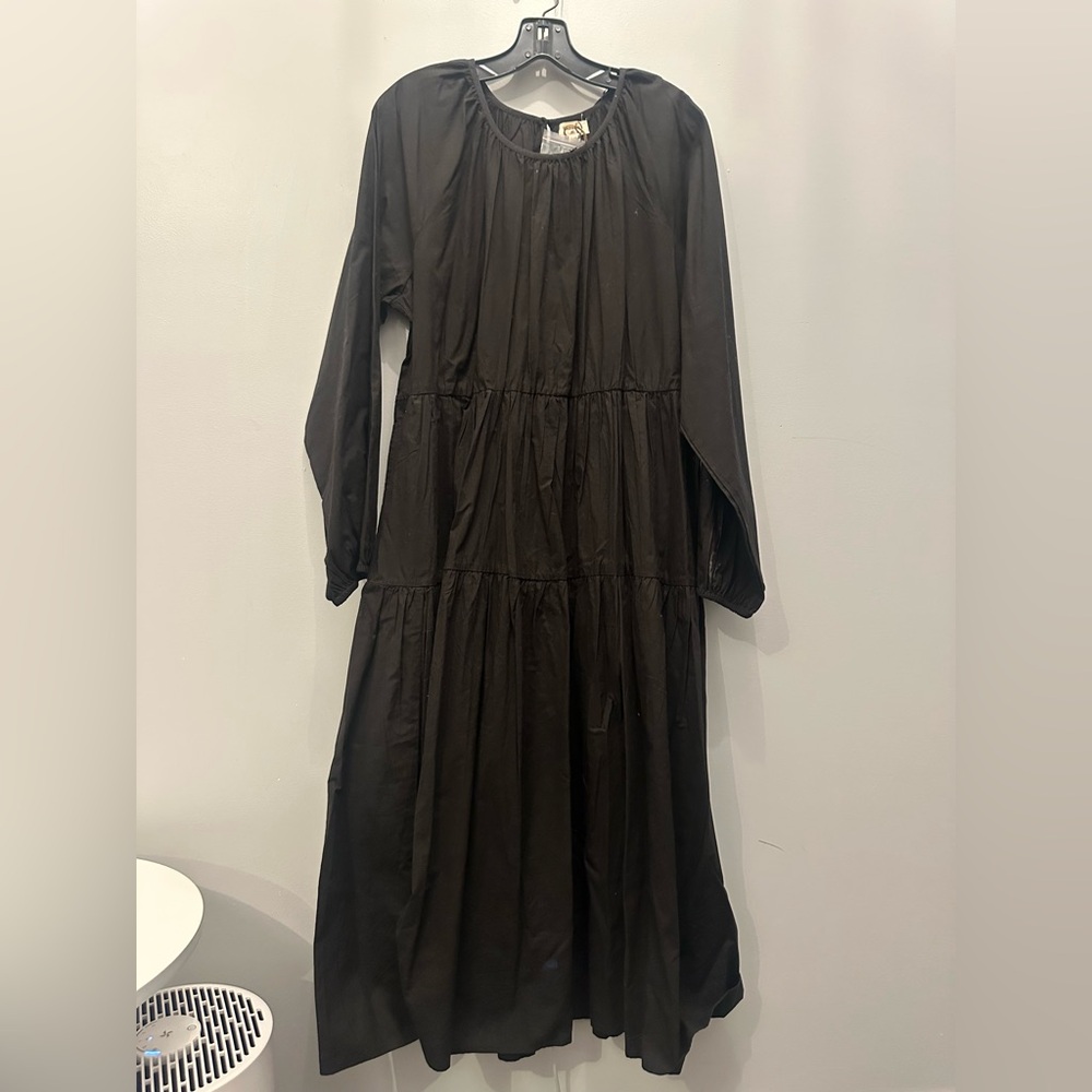 NWT Black Long Sleeve Tiered Women's Dress -Women’s S/M.